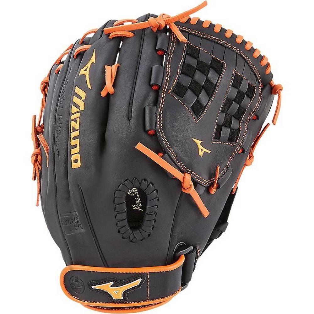 Luva Mizuno Softball MVP Prime SE Fastpitch 12.5" - Mulher - Pretas/Laranja - KAODH7950